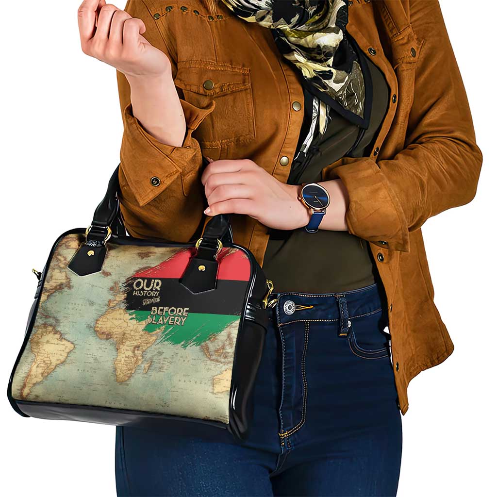 Pan African Flag Day Shoulder Handbag Our History Started Before Slavery - Wonder Print Shop