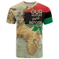 Pan African Flag Day T Shirt Our History Started Before Slavery - Wonder Print Shop