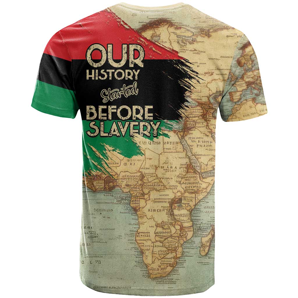 Pan African Flag Day T Shirt Our History Started Before Slavery - Wonder Print Shop