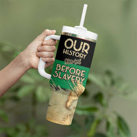 Pan African Flag Day Tumbler With Handle Our History Started Before Slavery - Wonder Print Shop