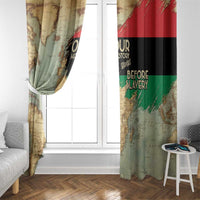 Pan African Flag Day Window Curtain Our History Started Before Slavery - Wonder Print Shop
