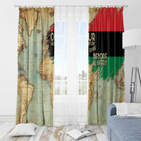 Pan African Flag Day Window Curtain Our History Started Before Slavery - Wonder Print Shop