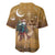 Morocco Christmas in Sahara Baseball Jersey Black Santa Riding Camel - Wonder Print Shop