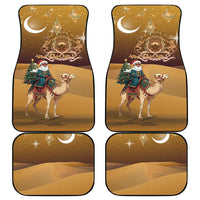 Morocco Christmas in Sahara Car Mats Black Santa Riding Camel - Wonder Print Shop