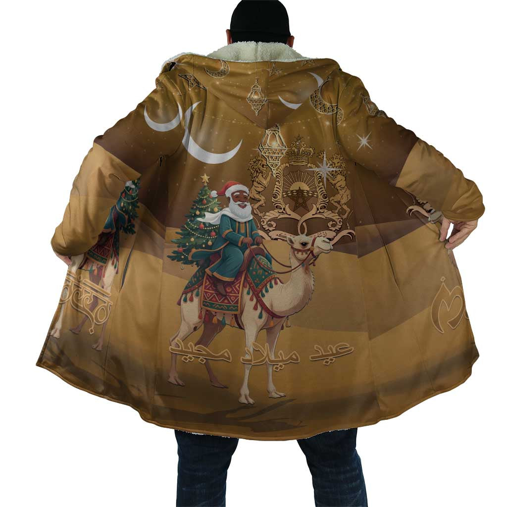Morocco Christmas in Sahara Cloak Black Santa Riding Camel - Wonder Print Shop