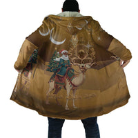 Morocco Christmas in Sahara Cloak Black Santa Riding Camel - Wonder Print Shop