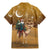 Morocco Christmas in Sahara Family Matching Mermaid Dress and Hawaiian Shirt Black Santa Riding Camel - Wonder Print Shop