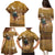 Morocco Christmas in Sahara Family Matching Puletasi and Hawaiian Shirt Black Santa Riding Camel - Wonder Print Shop