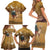 Morocco Christmas in Sahara Family Matching Short Sleeve Bodycon Dress and Hawaiian Shirt Black Santa Riding Camel - Wonder Print Shop