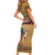 Morocco Christmas in Sahara Family Matching Short Sleeve Bodycon Dress and Hawaiian Shirt Black Santa Riding Camel - Wonder Print Shop