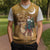 Morocco Christmas in Sahara Christmas Knitted V-Neck Vest Black Santa Riding Camel - Wonder Print Shop