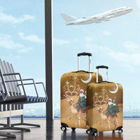 Morocco Christmas in Sahara Luggage Cover Black Santa Riding Camel - Wonder Print Shop