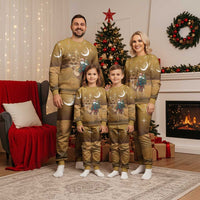 Morocco Christmas in Sahara Christmas Pajama Set Black Santa Riding Camel - Wonder Print Shop