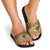 Morocco Christmas in Sahara Slide Sandals Black Santa Riding Camel - Wonder Print Shop
