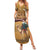 Morocco Christmas in Sahara Summer Maxi Dress Black Santa Riding Camel - Wonder Print Shop