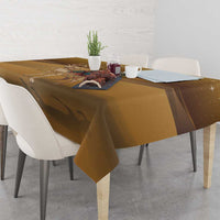 Morocco Christmas in Sahara Tablecloth Black Santa Riding Camel - Wonder Print Shop