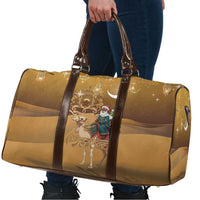 Morocco Christmas in Sahara Travel Bag Black Santa Riding Camel - Wonder Print Shop