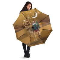 Morocco Christmas in Sahara Umbrella Black Santa Riding Camel - Wonder Print Shop