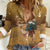 Morocco Christmas in Sahara Women Casual Shirt Black Santa Riding Camel - Wonder Print Shop