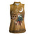 Morocco Christmas in Sahara Women Sleeveless Polo Shirt Black Santa Riding Camel - Wonder Print Shop
