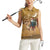 Morocco Christmas in Sahara Women Sleeveless Polo Shirt Black Santa Riding Camel - Wonder Print Shop