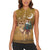 Morocco Christmas in Sahara Women Sleeveless Polo Shirt Black Santa Riding Camel - Wonder Print Shop
