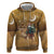 Morocco Christmas in Sahara Zip Hoodie Black Santa Riding Camel - Wonder Print Shop