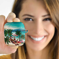 Liberia Christmas AirPods Case Santa Chill on Tropical Beach - Wonder Print Shop