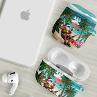 Liberia Christmas AirPods Case Santa Chill on Tropical Beach - Wonder Print Shop