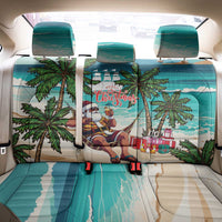 Liberia Christmas Back Car Seat Cover Santa Chill on Tropical Beach - Wonder Print Shop