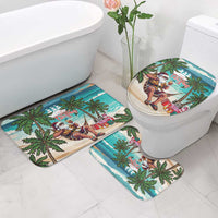 Liberia Christmas Bathroom Set Santa Chill on Tropical Beach - Wonder Print Shop