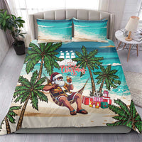 Liberia Christmas Bedding Set Santa Chill on Tropical Beach - Wonder Print Shop