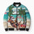 Liberia Christmas Bomber Puffer Jacket Santa Chill on Tropical Beach - Wonder Print Shop