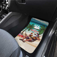 Liberia Christmas Car Mats Santa Chill on Tropical Beach - Wonder Print Shop