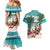 Liberia Christmas Couples Matching Mermaid Dress and Hawaiian Shirt Santa Chill on Tropical Beach - Wonder Print Shop