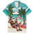 Liberia Christmas Family Matching Tank Maxi Dress and Hawaiian Shirt Santa Chill on Tropical Beach - Wonder Print Shop