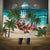 Liberia Christmas Hooded Blanket Santa Chill on Tropical Beach - Wonder Print Shop