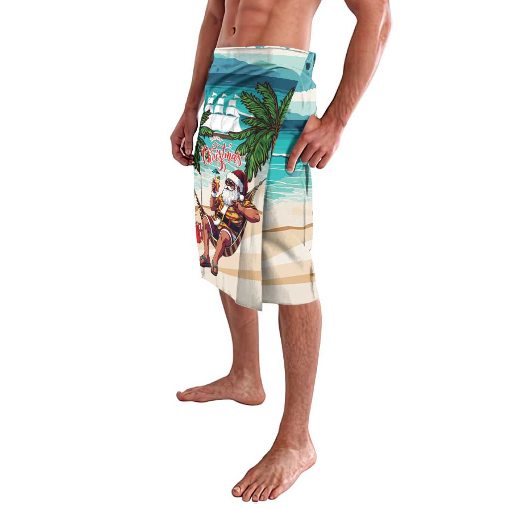 Liberia Christmas Lavalava Santa Chill on Tropical Beach - Wonder Print Shop