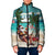 Liberia Christmas Padded Jacket Santa Chill on Tropical Beach - Wonder Print Shop