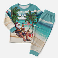 Liberia Christmas Pajama Set Santa Chill on Tropical Beach - Wonder Print Shop