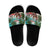 Liberia Christmas Slide Sandals Santa Chill on Tropical Beach - Wonder Print Shop