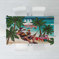 Liberia Christmas Tablecloth Santa Chill on Tropical Beach - Wonder Print Shop