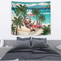 Liberia Christmas Tapestry Santa Chill on Tropical Beach - Wonder Print Shop