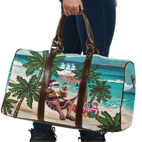 Liberia Christmas Travel Bag Santa Chill on Tropical Beach - Wonder Print Shop