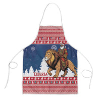 Liberia Christmas Apron Black Santa Riding Lion - Merry Christmas - Wonder Print Shop