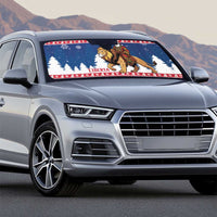Liberia Christmas Auto Sun Shade Black Santa Riding Lion - Merry Christmas - Wonder Print Shop
