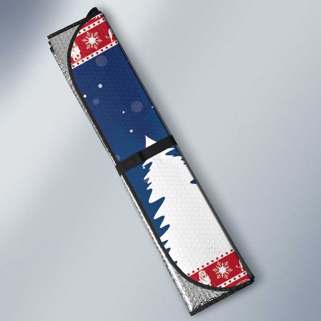 Liberia Christmas Auto Sun Shade Black Santa Riding Lion - Merry Christmas - Wonder Print Shop