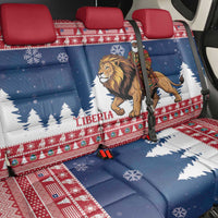 Liberia Christmas Back Car Seat Cover Black Santa Riding Lion - Merry Christmas - Wonder Print Shop
