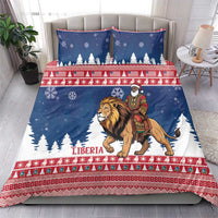 Liberia Christmas Bedding Set Black Santa Riding Lion - Merry Christmas - Wonder Print Shop