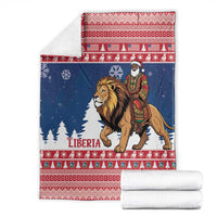 Liberia Christmas Blanket Black Santa Riding Lion - Merry Christmas - Wonder Print Shop